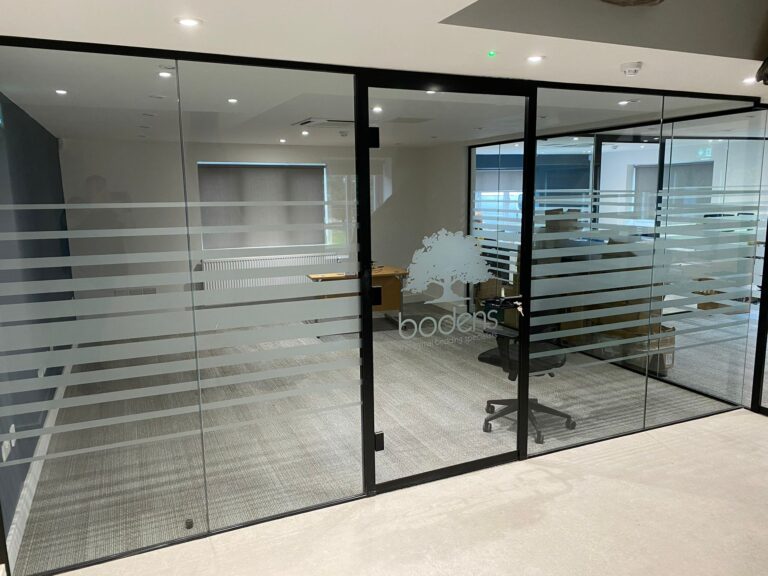 Frameless glass partitioning UK
